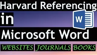 Harvard Referencing in Microsoft Word | Harvard Reference Tutorial