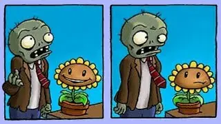 PASS A TEST FIND DIFFERENCES | PLANTS VS ZOMBIES (force yourself to sweat)