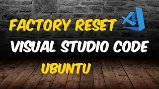 How to reset vs code or visual studio for UBUNTU