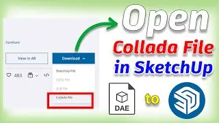 How to open collada file in sketchup | use collada file in sketchup | sketchup tutorial | sketchup