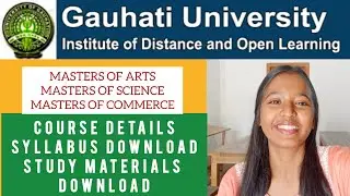 Guwahati University IDOL 🔥 PG Admission 2023🔥 Full Details