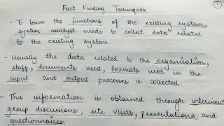 Fact finding techniques in System Analysis and Design(Part 1): Interview || Personal Interviews