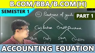 Accounting Equation Part- 1. B.com/BBA/B.com(H) FINANCIAL ACCOUNTING 1st semester.