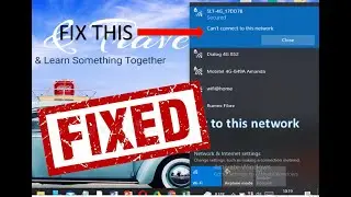 Can't Connect to this network in windows 10 - 100 % FIX | WIFI Problem Solved