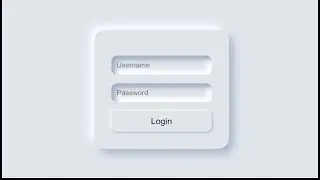 Neumorphism login page UI Design using only HTML & CSS