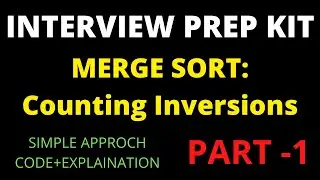 Merge sort : counting inversion hackerrank solution // counting inversion using merge sort