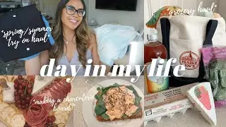 DAY IN MY LIFE VLOG | spring/summer try on haul w/ Lookbookstore, trader joe’s haul & movie night!