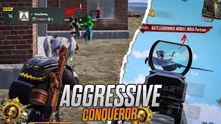 Aggressive Conqueror 1v4 Clutches 😱 | BGMI - PUBG Mobile