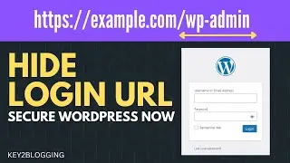 How to Hide WordPress Login URL ⚡ Make Wordpress Secure⚡Change WP-Admin URL Easily