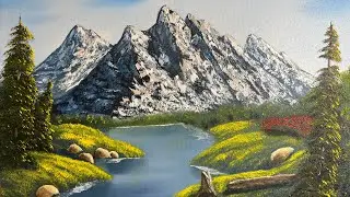 Easy mountain painting-for beginner and intermediate artists￼