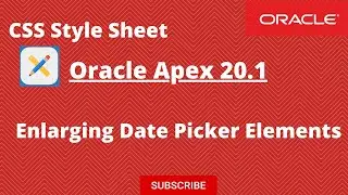 Oracle Apex Enlarging Date picker Elements|Date picker In Oracle Apex.