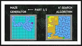 Maze Generator and A* Search Algorithm using Java (Processing)