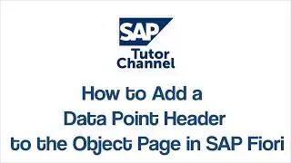 How to Add a Data Point Header to the Object Page in SAP Fiori