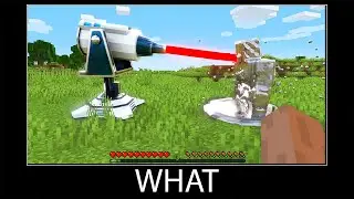 Minecraft wait what meme part 383 realistic minecraft Laser