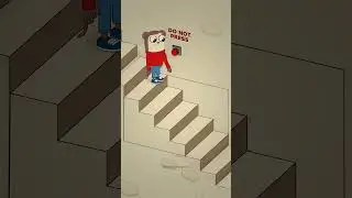 What's wrong with these stairs? Infinite Stairs ILLUSION! (Animation meme) #shorts