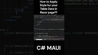 How to Apply Styles in Razor Page | C# MAUI #shorts