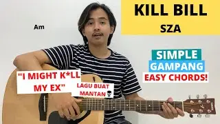 EASY GUITAR CHORDS (Kill Bill - SZA) (Guitar Tutorial) VIRAL! 