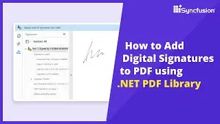 Add Digital Signatures to PDFs Easily with .NET PDF Library