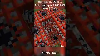 Exploding 27 TNTs without lags! #minecraft #tnt #minecrafttnt #minecraftgameplay #lag #mod #memes