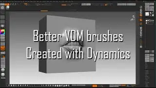 Better VDM brushes using dynamic cloth in Zbrush