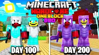 We Survived 200 Days on ONE BLOCK in HARDCORE Minecraft...