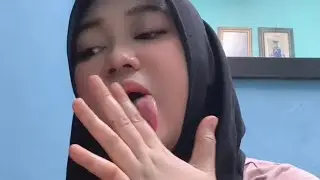 mimi jilbab montok live mukbang