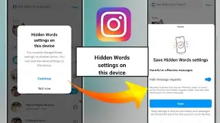 hidden words setting on this device Instagram  hidden setting on this device problem 2024