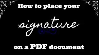 How to place your signature on a PDF