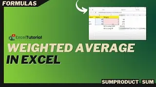 How to Calculate Weighted Average in Excel?  (2 Easy Steps)