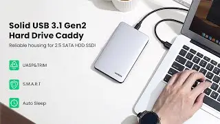 Ugreen HDD Case 2.5 | 6Gbps SATA to USB C 3.1 Gen 2 External Hard Drive Box | Best SSD HDD Enclosure