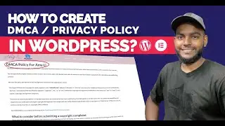 How to Create DMCA | Privacy Policy Page in WordPress