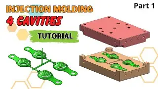 How to make Injection Molding Multi Cavity in SOLIDWORKS - Create Cavity Core 1/4