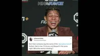 Mayra Bueno Silva literally couldnt contain her laughter when asked about Julianna Peñas tweet. 😂