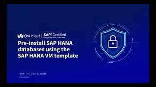 Deploy SAP HANA on Vmware using OVHcloud templates