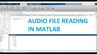 how to read an audio file in matlab | audio file reading in matlab