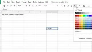 How to Change Text Color in Google Spread Sheets