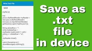 Save as text (.txt) file in Sketchware