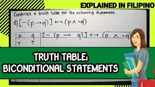 BICONDITIONAL STATEMENT TRUTH TABLE