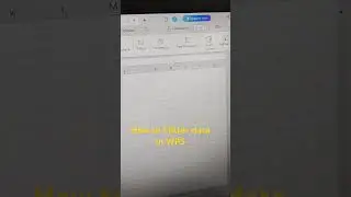 How to filter data in WPS Excel sheet? | #WPSOffice | #DataFiltering