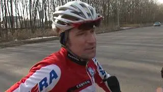 Первая велотренировка под титулованным присмотром