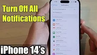 iPhone 14s/14  Pro Max: How to Turn Off All Notifications