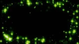 flashing green star particle