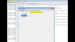 Adding Menulist in Menu on Window in Python