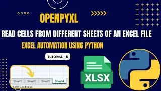 Excel Automation Tutorial - 5 | Read Cells from Different Sheets of an Excel FIle| openpyxl | Python