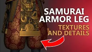 Samurai Armor legs - Hard surface modeling in Zbrush