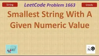 Smallest String With A Given Numeric Value | smallest string with a given numeric value | greedy