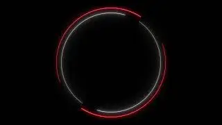 Red White Circle Shape Turning 4K - Neon Effect - White Screen - No Copyright Stock Animations