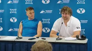 Jake Retzlaff and John Nelson | BYU Football | Postgame | Southern Illinois | August 31, 2024