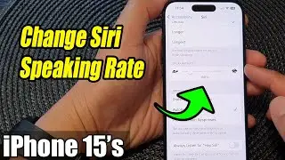 iPhone 15/15 Pro Max: How to Change Siri Speaking Rate