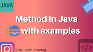 Core Java | Methods in Java with syntax and examples